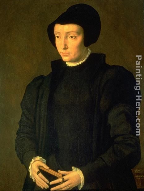 Christina of Denmark painting - Michiel van Coxcie Christina of Denmark art painting